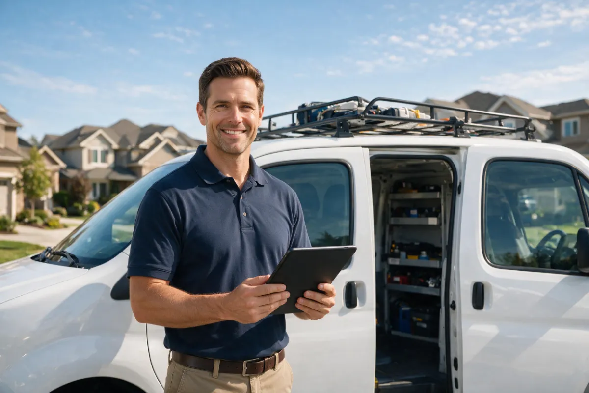 HVAC business owner using customer retention strategies to grow his heating and cooling company